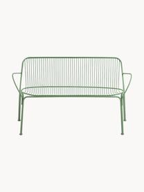 Banc de jardin Hiray, Acier galvanisé, laqué, Vert sauge, larg. 121 x prof. 68 cm