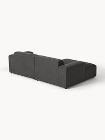 Ecksofa Melva (3-Sitzer), Bezug: 100 % Polyester Der strap, Gestell: Massives Kiefern- und Fic, Füße: Kunststoff Dieses Produkt, Webstoff Anthrazit, B 238 x T 143 cm, Eckteil links