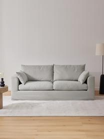 Sofa Zach (3-Sitzer), Bezug: Polypropylen Der hochwert, Füße: Kunststoff, Webstoff Taupe, B 224 x T 90 cm