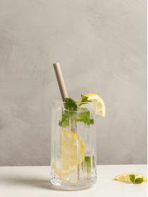 Verre Long drink avec structure rainurée Hudson, 6 pièces, Verre, Transparent, Ø 8 x haut. 14 cm, 400 ml