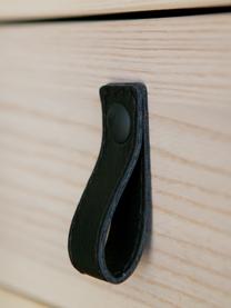 Consolle con 2 cassetti Silas, Struttura: metallo verniciato, Legno di frassino, nero, Larg. 140 x Prof. 40 cm