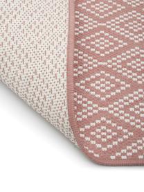 Tapis coureur d'extérieur corail Capri, Blanc, rouge