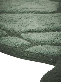 Tappeto bagno verde a forma di tartaruga Lazy, 100% cotone, certificato Oeko-Tex®, Verde, Larg. 75 x Lung. 98 cm