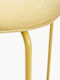 Tabouret Stack, Tissu jaune pâle, Ø 35 x haut. 43 cm