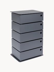 Étagère de bureau Manifattura, Acier, revêtement par poudre, Gris, larg. 42 x haut. 70 cm