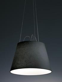 Pendelleuchte Tolomeo Mega, Lampenschirm: Textilgewebe, Baldachin: Aluminium, beschichtet, Schwarz, Ø 42 x H 29 cm