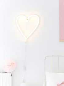 LED wandlamp Heart, Lamp: BPA-vrij PVC, Lichtkleur: geel. Wanneer uitgeschakeld, wordt het LED lampje wit, 30 x 29 cm