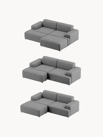 Sofa Melva (3-Sitzer), Bezug: 100 % Polyester Der strap, Gestell: Massives Kiefern- und Fic, Füße: Kunststoff Dieses Produkt, Webstoff Dunkelgrau, B 238 x T 101 cm