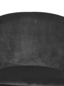 Poltrona in velluto Center, Rivestimento: velluto di poliestere Con, Struttura: metallo verniciato a polv, Velluto grigio scuro, Larg. 82 x Prof. 71 cm
