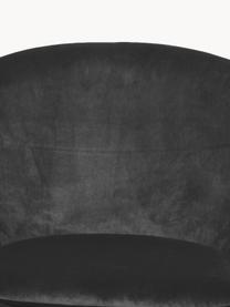 Sillón cóctel de terciopelo Center, Tapizado: terciopelo de poliéster A, Estructura: metal con pintura en polv, Terciopelo gris oscuro, An 82 x F 71 cm