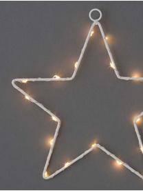 Estrella luminosa LED Silhouet, 21 cm, a pilas, Metal pintado, Blanco, An 20 x F 21 cm