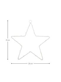 Estrella luminosa LED Silhouet, 21 cm, a pilas, Metal pintado, Blanco, An 20 x F 21 cm