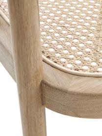 Sedia in legno con intreccio viennese Stocksund, Struttura: legno di quercia laccato, Seduta: rattan, Beige, Larg. 56 x Prof. 54 cm