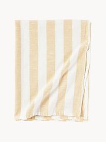 Tovaglia a righe Strip, 100% cotone, Bianco, giallo chiaro, 6-8 persone (Larg. 200 x Lung. 140 cm)