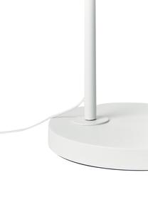 Grote booglamp Niels in wit, Lampvoet: geborsteld metaal, Lampenkap: textiel, Wit, B 157 x H 218 cm