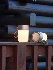 Mobile Dimmbare Tischlampe Sound Jar mit Lautsprecher , Lampenschirm: Kunststoff, Griff: Kunststoff, Kupferfarben, Weiss, Ø 9 x H 14 cm