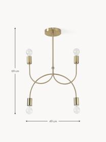 Plafoniera Bea, Dorato, Larg. 49 x Alt. 69 cm