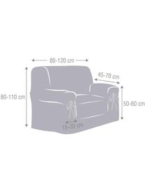 Pokrowiec na fotel Levante, 65% bawełna, 35% poliester, Szarozielony, S 110 x G 110 cm