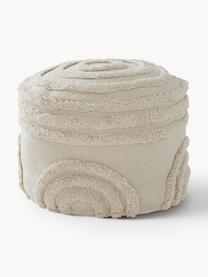 Kinder-Pouf Sunita aus Baumwolle, Bezug: 100 % Baumwolle, Webstoff Hellbeige, Ø 40 x H 28 cm