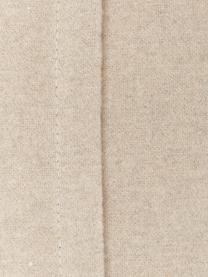 Zachte fleece kussenhoes Sylt met stiksels, 85% katoen, 15% polyacryl, Beige, 40 x 40 cm