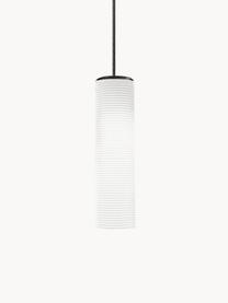 Mondgeblazen hanglamp Clio, Lampenkap: glas, Wit, Ø 9 x H 31 cm