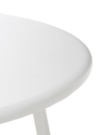 Petite table basse de jardin Sunderland, Acier, galvanisé, revêtement par poudre, Blanc, Ø 65 x haut. 40 cm