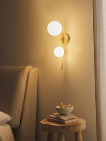 Wandlamp Nebo, Lampenkap: glas, Lichtbeige, B 13 x H 45 cm