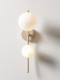 Wandlamp Nebo, Lampenkap: glas, Lichtbeige, B 13 x H 45 cm