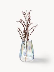 Ručne fúkaný sklenená váza Rainbow, dúhová, Sklo, fúkané, Svetloružová, priehľadná, Ø 18 x V 26 cm