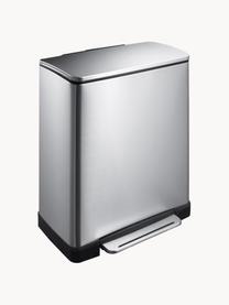 Abfalleimer Recycle E-Cube, 28 L + 18 L, Behälter: Stahl, Silberfarben, matt, B 50 x T 35 cm, 28 L + 18 L