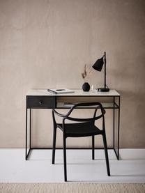 Psací stůl s mramorovou deskou Muce, Černá, bílá, mramorovaná, Š 110 cm