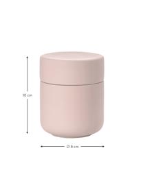 Boîte de rangement grès rose Ume, Grès cérame recouvert d'une surface douce au toucher (plastique), Rose, Ø 8 x haut. 10 cm