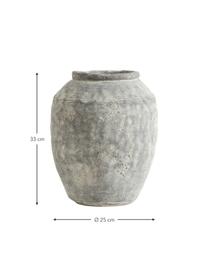 Veľká váza z betónu Cema, Betón, Odtiene sivej, Ø 25 x V 33 cm