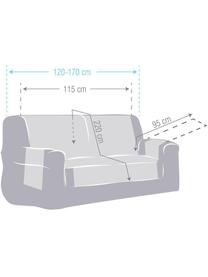 Funda de sofá Levante, 65% algodón, 35% poliéster, Beige, 2 plazas (115 x 220 cm)
