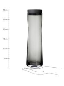 Karaffe Splash in Grau, 1 L, Verschluss: Silikon, Edelstahl, Grau, transparent, H 30 cm