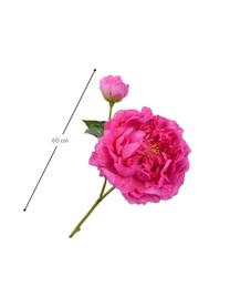 Pivoine artificielle, rose, Plastique, câble métallique, Rose vif, long. 60 cm