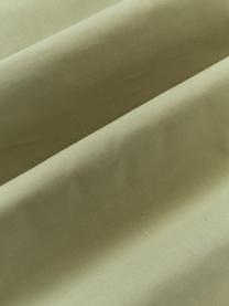 Housse de couette réversible en coton Esme, Vert olive, larg. 140 x long. 200 cm