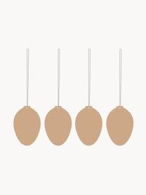 Paashangers Egg, 4 stuks, Gepoedercoat edelstaal, Nougat, B 4 x H 6 cm