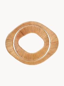 Set di 2 sottobicchieri in rattan Tini, Rattan, Beige, Set in varie misure