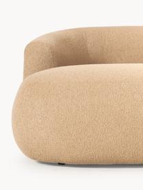 Sillón lounge grande en tejido bouclé Sofia, Tapizado: tejido bouclé (100% polié, Estructura: madera de abeto, tablero , Patas: plástico Este producto es, Bouclé beige, An 145 x F 144 cm