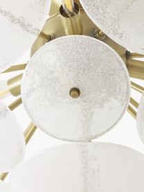 Plafondlamp Mireille van glas, Lampenkap: glas, Semi-transparant, goudkleurig, Ø 40 x H 36 cm