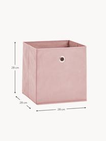 Caja Lisa, Tapizado: tela sin tejer, Estructura: cartón, metal, Rosa claro, An 28 x Al 28 cm