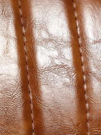 Silla tapizada en cuero sintético Ela, Patas: metal, Tapizado: piel sintética, Marrón, dorado, An 44 x Al 73 cm