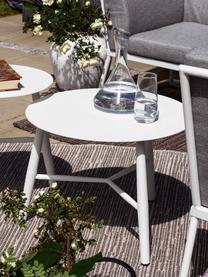 Table de jardin ronde Vannes, Aluminium enduit, Blanc, Ø 45 cm