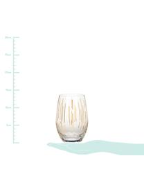 Vasos Mikasa Cheers, 4 uds., Vidrio, Transparente, dorado, Ø 10 x Al 14cm