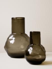 Glas-Vase Bunch, H 30 cm, Glas, Greige, semi-transparent, Ø 20 x H 30 cm