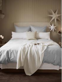 Flanelová obojstranná posteľná bielizeň Betty, Sivá, biela, 155 x 220 cm + 1 vankúš 80 x 80 cm