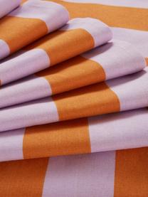 Servilletas de tela a rayas Juno, 8 uds., 100% algodón, Naranja, lavanda, An 45 x L 45 cm