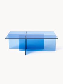 Sklenený konferenčný stolík Anouk, Sklo, Modrá, priehľadná, Š 102 x H 63 cm