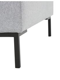Sofa Luna (3-osobowa), Tapicerka: 100% poliester Dzięki tka, Stelaż: lite drewno bukowe, Nogi: metal galwanizowany, Jasnoszara tkanina, S 230 x G 95 cm